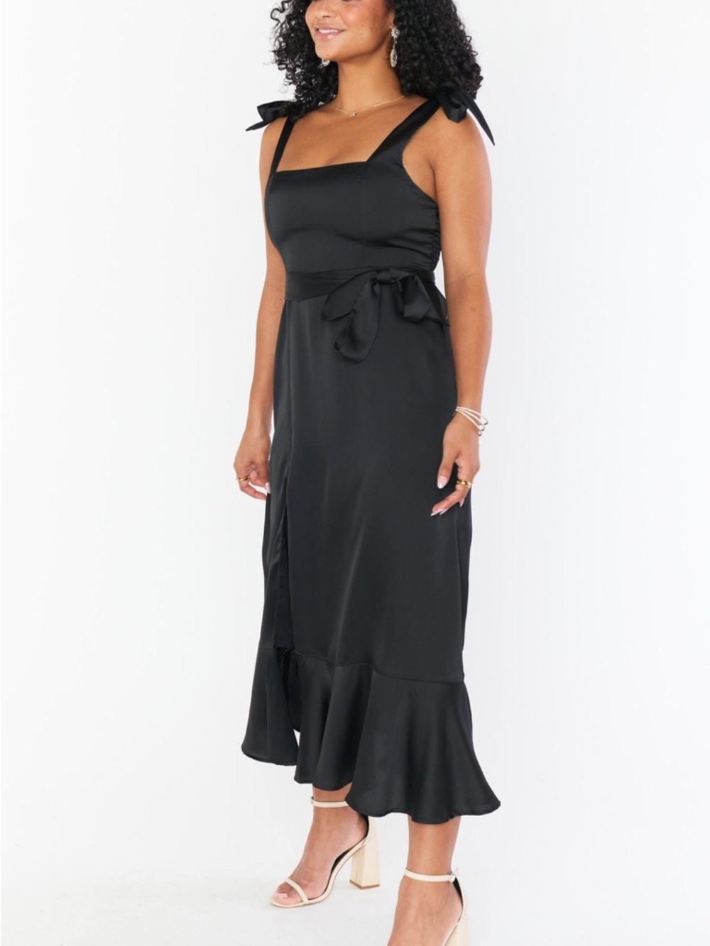 Show Me Your MuMu Claire Midi Dress in Black - Picture 4 of 13